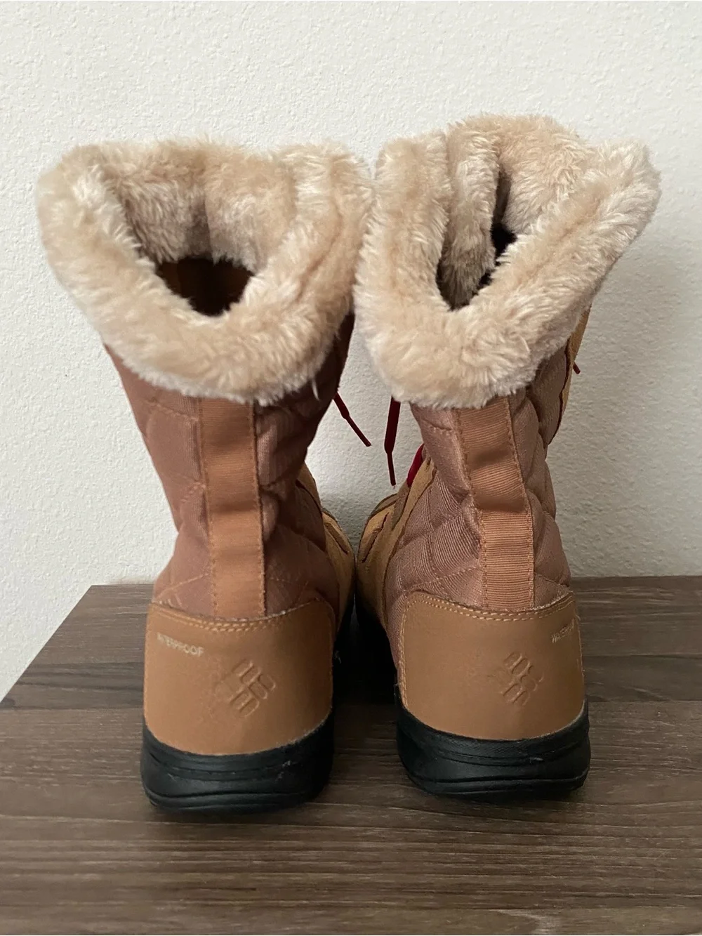 Columbia Womens Ice Maiden II Waterproof Snow Boots Elk Brown Size 10
